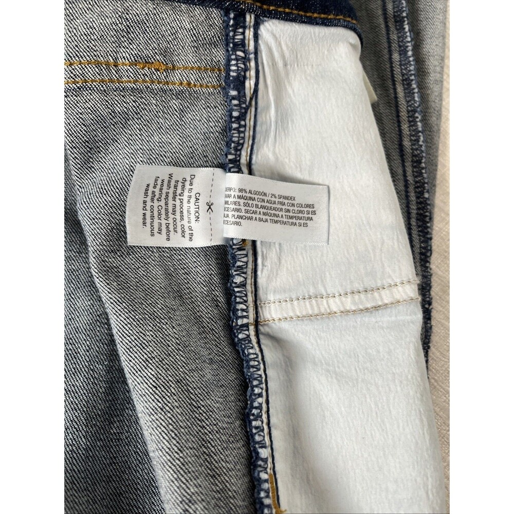 Ava & Viv Dark Wash Flare Jeans Women’s Plus Size 16 Frayed Hem Stretch Denim - Picture 12 of 14